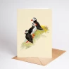 Puffin family | Greeting card with envelope
