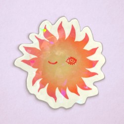 Holographic sun | Summer collection 2024 | glossy vinyl sticker