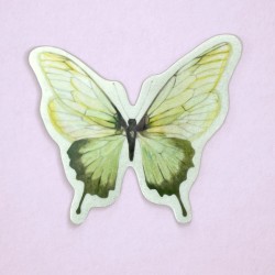 Green butterfly | Glossy vinyl sticker