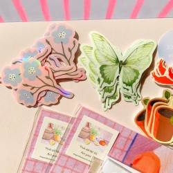 Green butterfly | Glossy vinyl sticker