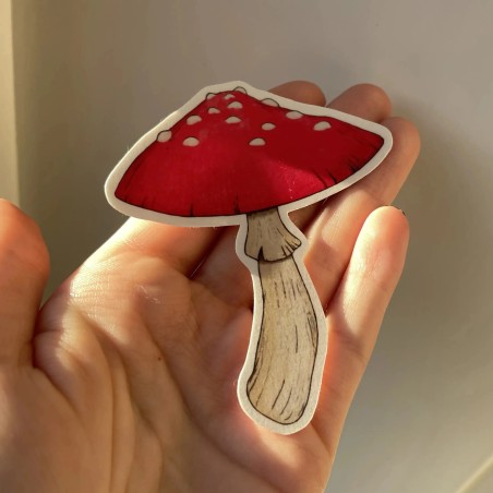 Fluesopp | Glossy vinylklistremerke