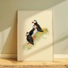 Puffin family | Art print | A4