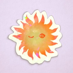 Holografisk sol | Sommerkolleksjon 2024 | Vinylklistremerke
