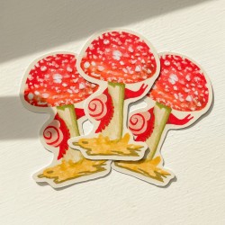 Snail mushroom | Glossy vinyl sticker
