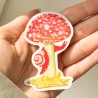 Snail mushroom | Glossy vinyl sticker