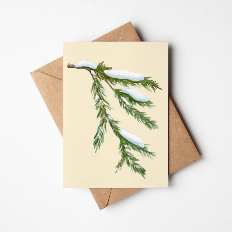 Snow twig | Greeting card with envelope