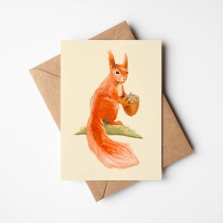Squirrel| Greeting card with envelope