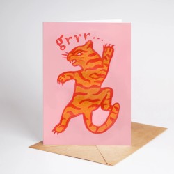 Grrr | Valentine's card with envelope