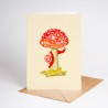 Snail mushroom| Greeting card with envelope