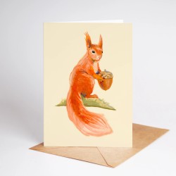 Squirrel| Greeting card with envelope