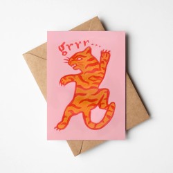 Grrr | Valentine's card with envelope