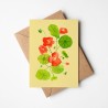 Nasturtium| Greeting card with envelope