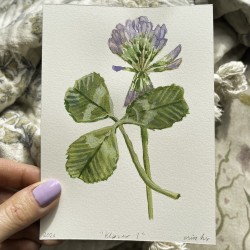 Mini painting of a clover