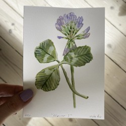 Mini painting of a clover