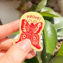 Proud | Pride 2026 | Glittery vinyl sticker