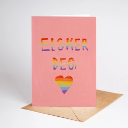 Elsker deg | Gratulasjonskort A6 | Med konvolutt
