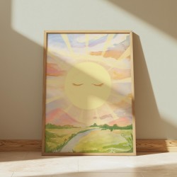 Peace - Kunsttrykk i varme farger 30x40cm